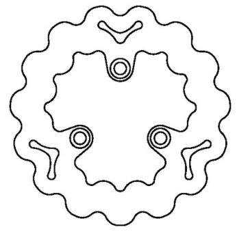 Bremsscheibe Galfer Wave Disc vorne/hinten 190/58/3,5mm Bremsscheibe Galfer Wave Disc vorne/hinten 190/58/3,5mm