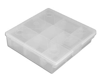 Kleinteilebox universal, mit 9 Fächern, Abmasse: 137x134x30mm