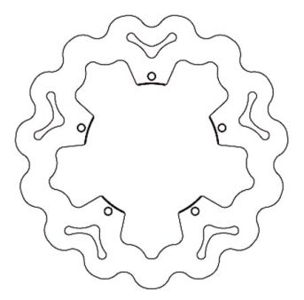 Bremsscheibe Galfer wave disc vorne/hinten 260/125,5/4mm Bremsscheibe Galfer wave disc vorne/hinten 260/125,5/4mm