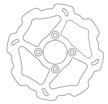 Bremsscheibe Galfer Wave Disc vorne 220/54/4mm Bremsscheibe Galfer Wave Disc vorne 220/54/4mm
