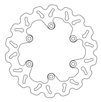 Bremsscheibe Galfer Wave Disc vorne 245/115/4,5mm Bremsscheibe Galfer Wave Disc vorne 245/115/4,5mm