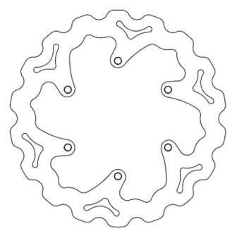 Disque de frein GALFER Wave Disc avant 282/132/4mm Disque de frein GALFER Wave Disc avant 282/132/4mm