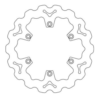 Bremsscheibe Galfer wave disc hinten 267/132/4,5mm Bremsscheibe Galfer wave disc hinten 267/132/4,5mm