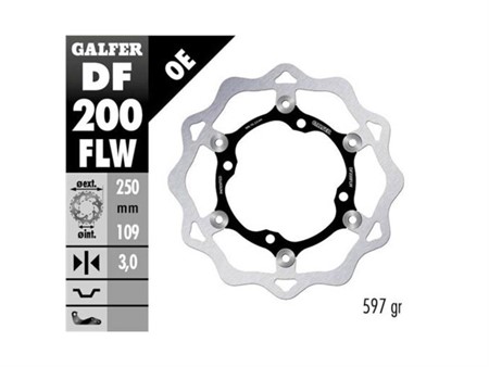 Disque de freins Galfer FLW 250/109/3mm