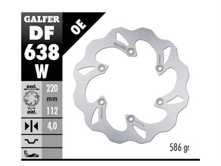 Disque de freins Galfer W 220/112/4mm