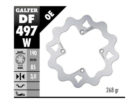 Disque de frein Wave Disc Galfer 190/85/3mm