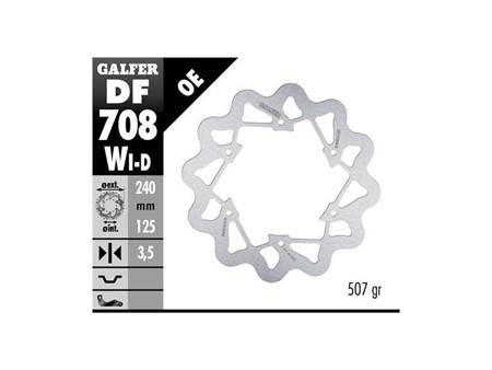 Disc de frein avant gauche Galfer Wave Disc WI 240/125/3,5mm