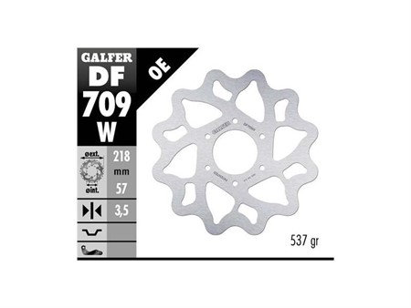 Disque de freins arriére Wave Disc Galfer 218/57/3,5mm