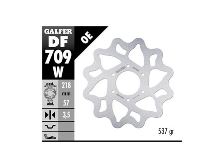 Bremsscheibe hinten Galfer Wave Disc 218/57/3,5mm