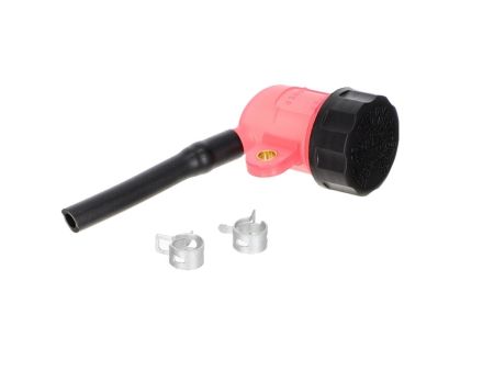 Bocal de maitre cylindre de frein liquide de frein, universel 45° rouge