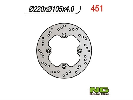 Disque de frein NG 220/105/4mm 4 trou