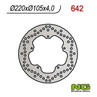 Disque de freins NG 220/105/4mm 4 trou Disque de freins NG 220/105/4mm 4 trou