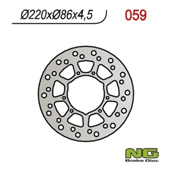 Disque de freins NG 220/86/4.5mm 6 trou Disque de freins NG 220/86/4.5mm 6 trou