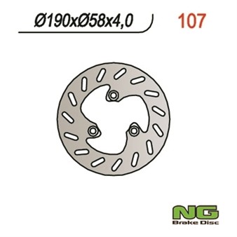 Disque de freins NG 190/58/4mm 3 trou