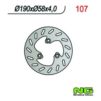 Disque de freins NG 190/58/4mm 3 trou Disque de freins NG 190/58/4mm 3 trou