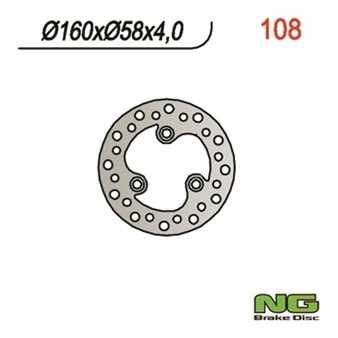 Disque de freins NG 160/58/4mm 3 trous
