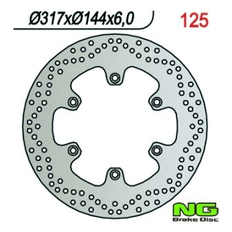 Disque de freins NG 317/144/6mm 6 trou Disque de freins NG 317/144/6mm 6 trou