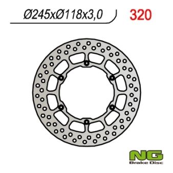Disque de freins NG 245/118/3mm 6 trou Disque de freins NG 245/118/3mm 6 trou