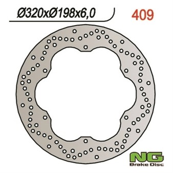 Disque de freins NG 320/198/6mm 6 trou