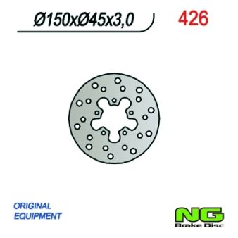 Disque de freins NG 150/45/3mm 5 trou Disque de freins NG 150/45/3mm 5 trou