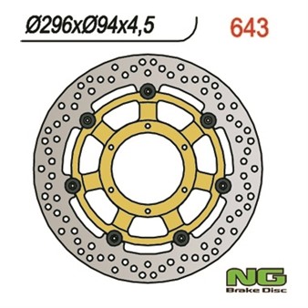 Disque de freins NG 296/94/4.5mm 6 trou