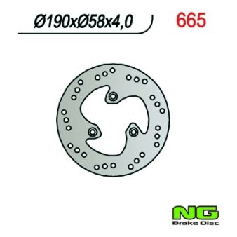 Bremsscheibe NG 190/58/4mm 3 Loch Bremsscheibe NG 190/58/4mm 3 Loch