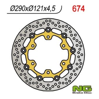 Disque de freins NG 290/121/4.5mm 6 trou Disque de freins NG 290/121/4.5mm 6 trou