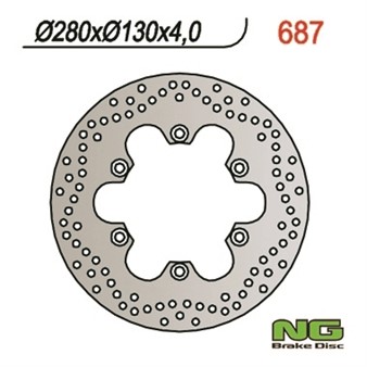 Disque de freins NG 280/130/4.5mm 6 trou Disque de freins NG 280/130/4.5mm 6 trou