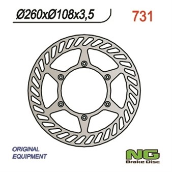 Disque de freins NG 260/108/3.5mm 6 trou Disque de freins NG 260/108/3.5mm 6 trou