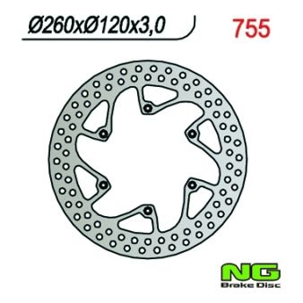 Disque de freins NG 260/120/3mm 6 trou Disque de freins NG 260/120/3mm 6 trou