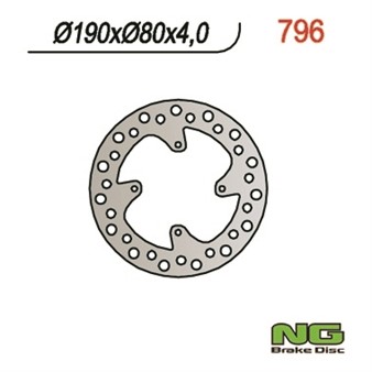 Disque de freins NG 190/80/4mm 4 trou