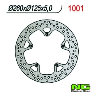 Disque de freins NG 260/125/5mm 5 trou Disque de freins NG 260/125/5mm 5 trou