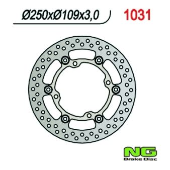 Disque de freins NG 250/109/3mm 4 trou Disque de freins NG 250/109/3mm 4 trou
