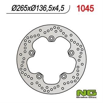 Disque de freins NG 265/136/4.5mm 5 trou