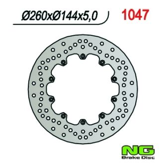 Disque de freins NG 260/144/5mm 10 trou Disque de freins NG 260/144/5mm 10 trou
