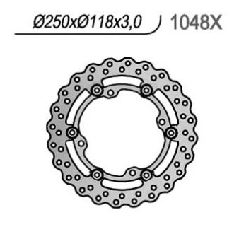 Disque de freins NG 250/118/3mm 4 trou Disque de freins NG 250/118/3mm 4 trou