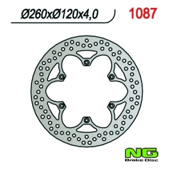 Disque de freins NG 260/120/4mm 6 trou Disque de freins NG 260/120/4mm 6 trou
