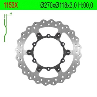 Disque de freins NG 270/118/3mm 6 trous