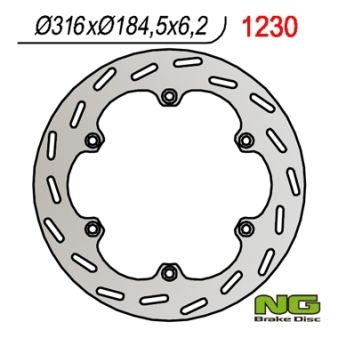 Disq. de freins NG 316/184.5/6.2mm 6trou Disq. de freins NG 316/184.5/6.2mm 6trou