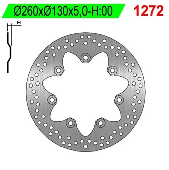 Bremsscheibe NG 260/130/5mm 7 Loch