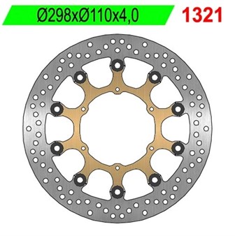 Disque de freins NG 298/110/4mm 6 trou