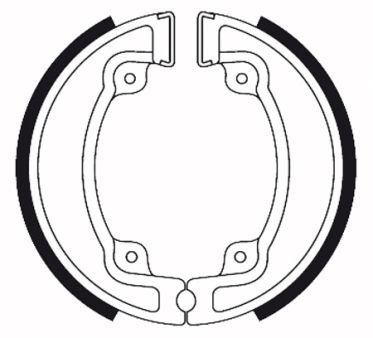 Bremsbeläge (Trommelbremse) hinten Lucas organisch Ø 130 x 25mm Bremsbeläge (Trommelbremse) hinten Lucas organisch Ø 130 x 25mm