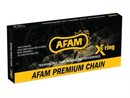 Kette 420 AFAM A420R1-G 140L, verstärkt, ohne O-Ring, gold-schwarz