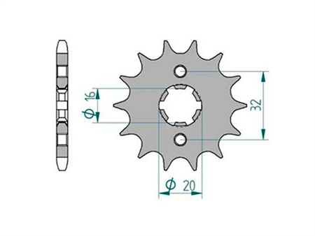Ritzel Yamaha, YZR-R 125cc 4-t, 428/14Z