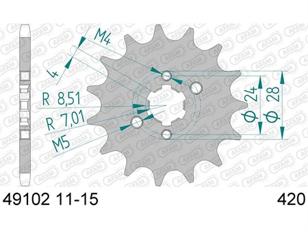 Pignon Aprilia (Derbi) 420/16D