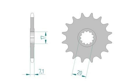 Ritzel Minarelli AM6, 11 Zähne, 420