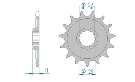 Ritzel Aprilia, RS 125cc 2-t 99-10, Rotax 520/13Z