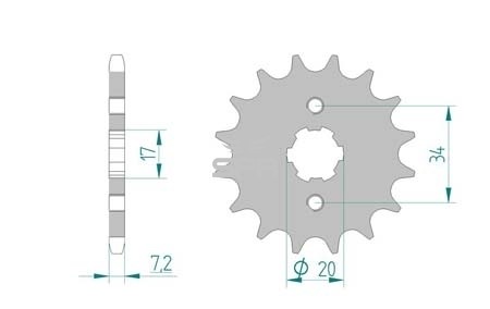 Ritzel Honda, CBR 125R, 428/16Z