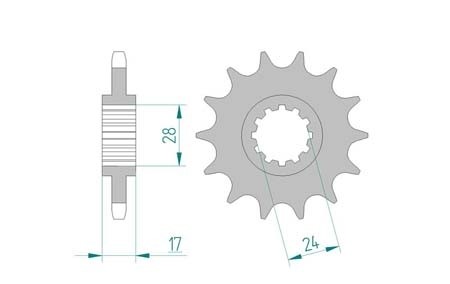 Ritzel HONDA CBF 600 N , 525, 15Z