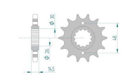 Ritzel Honda 530/15Z